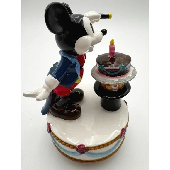 VTG Schmid Mickey Mouse Disney Birthday Cake Music Figurine Collectible 1978 NWT - Picture 4 of 11